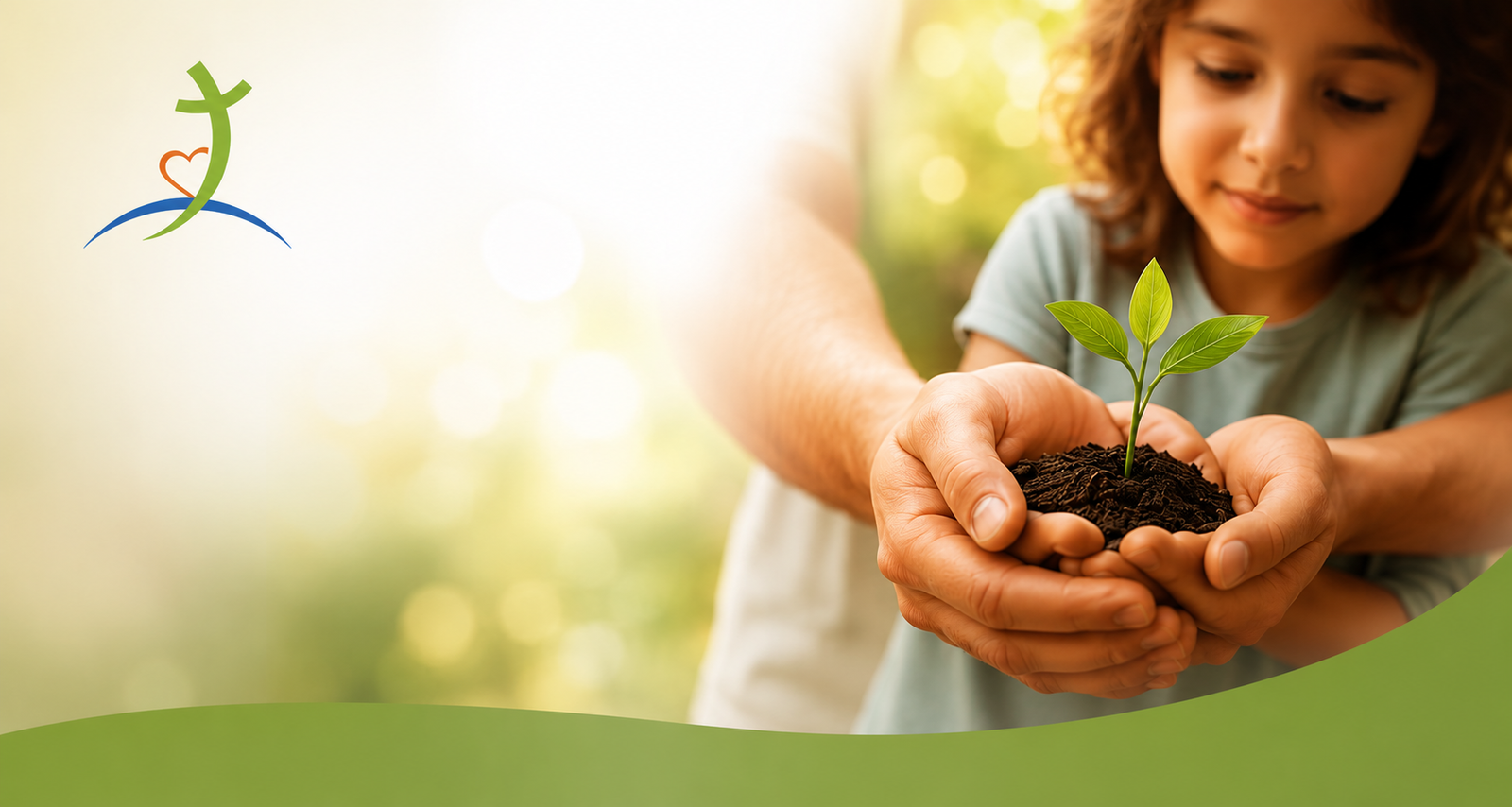 Imagen ilustrativa de una niña sosteniendo una planta